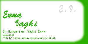 emma vaghi business card